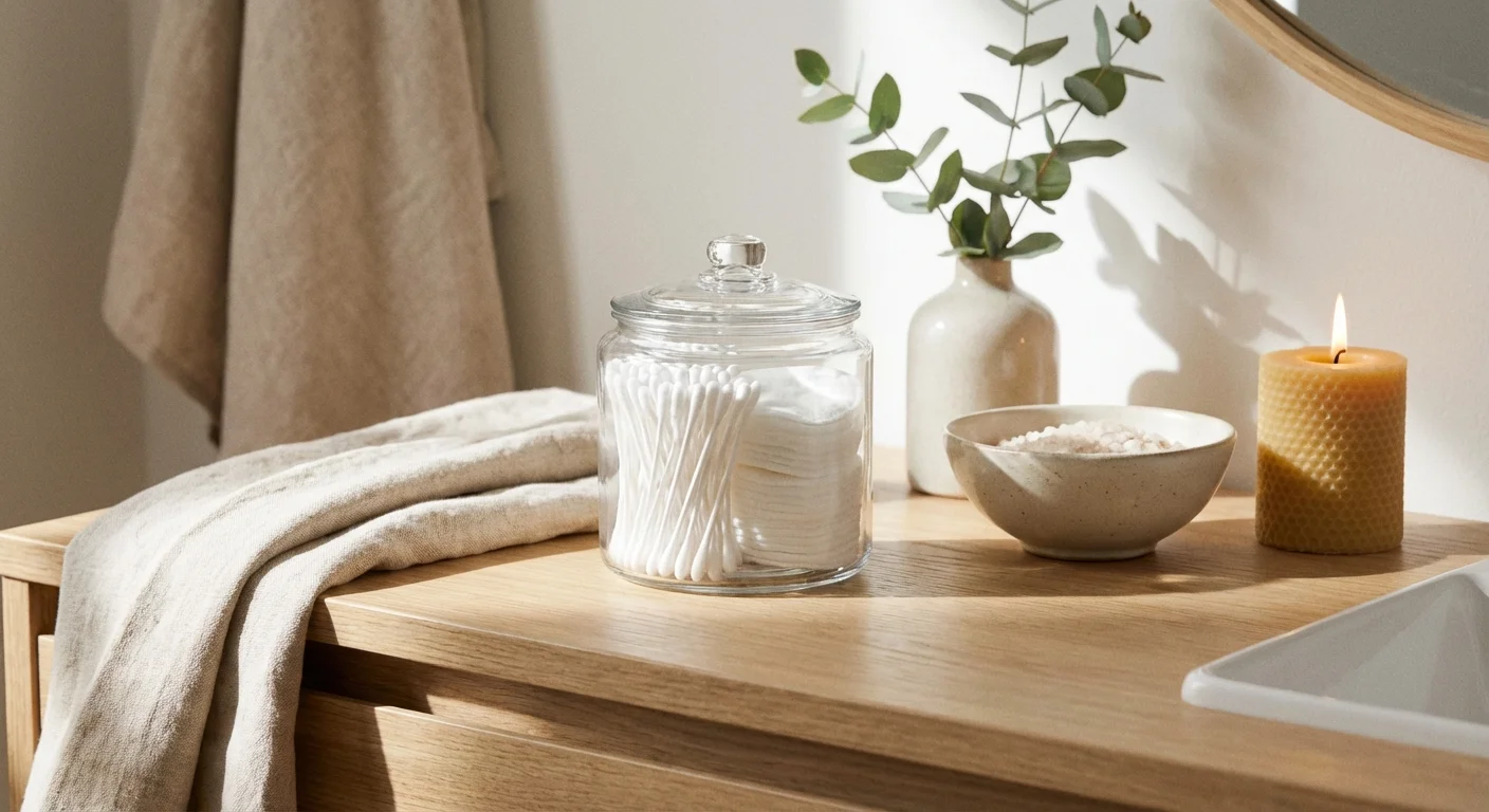 A close-up of a bank statement and pen on a wooden desk in soft light.
