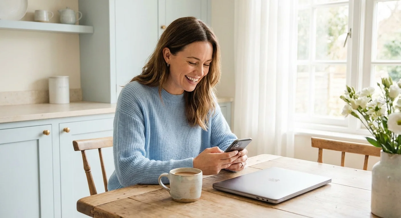 A cold glass of milk on a sunny breakfast table next to a generic carton.