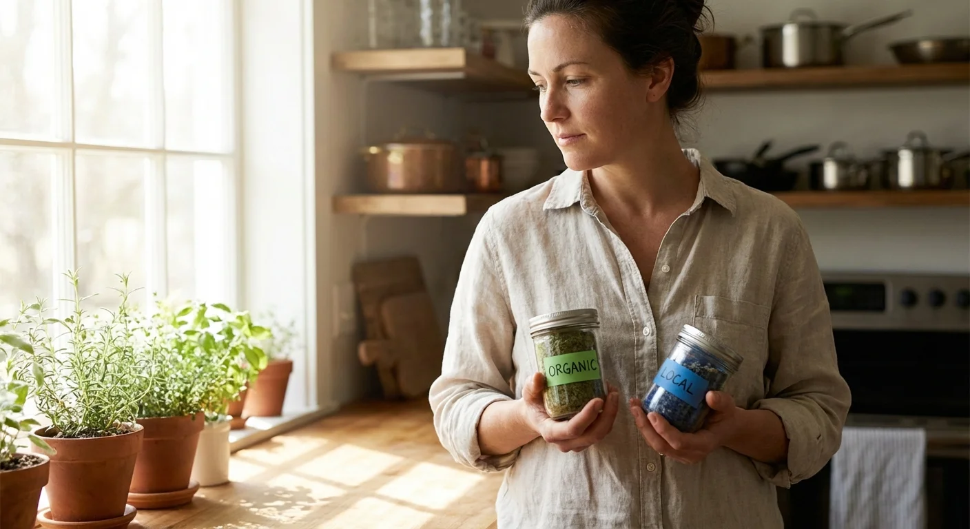 A hand marking a date on a wall calendar with a red pen in a bright room.