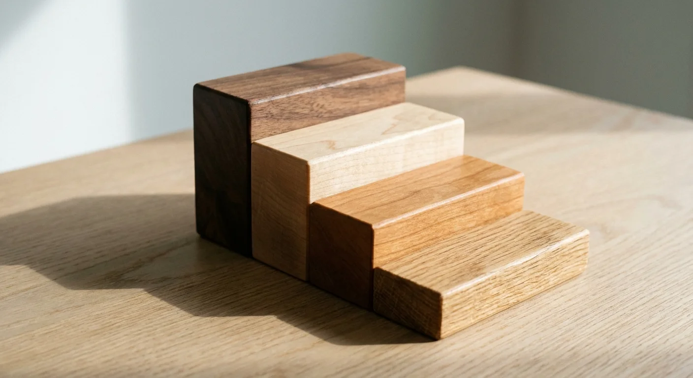 A happy senior woman talking on the phone in a bright room overlooking a garden.