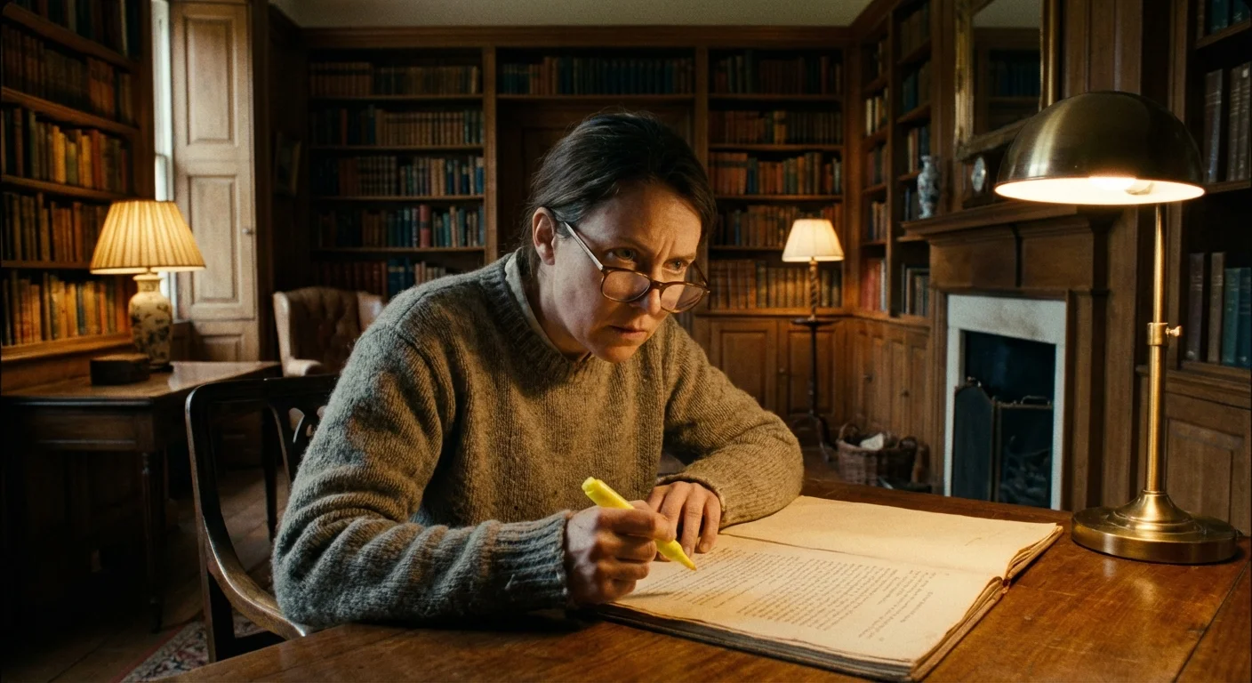 A person carefully reviewing a document with a highlighter, representing financial due diligence.