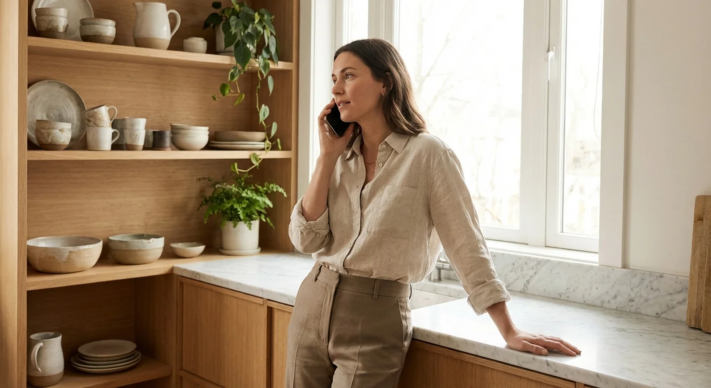 A person relaxing in a well-lit, modern apartment, representing the lifestyle benefits of renting.