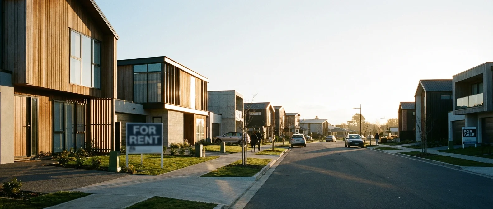 A person talking on the phone in a bright kitchen, looking calm.
