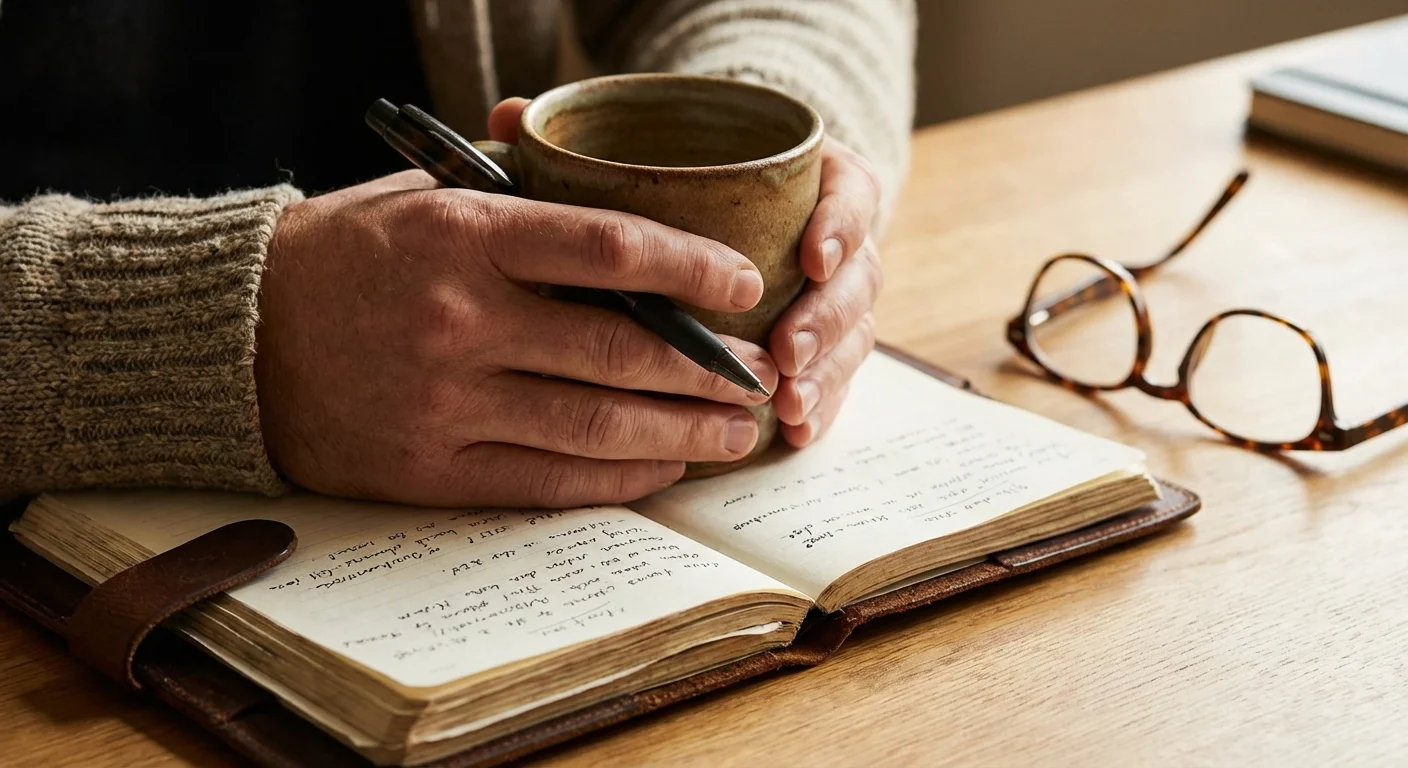 A person walking across a sturdy modern bridge under a clear blue sky.