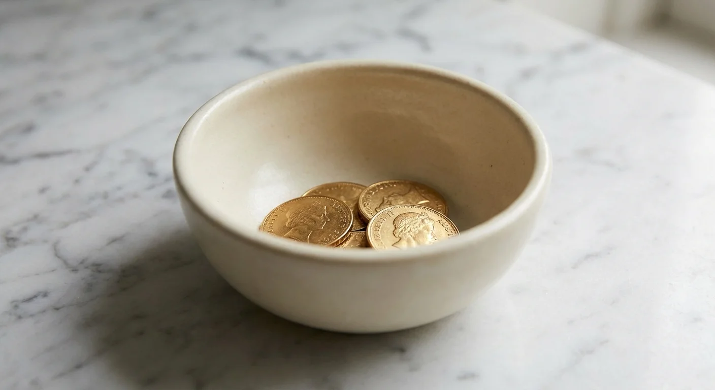 Close-up of a hand holding a compass that is slightly out of alignment.