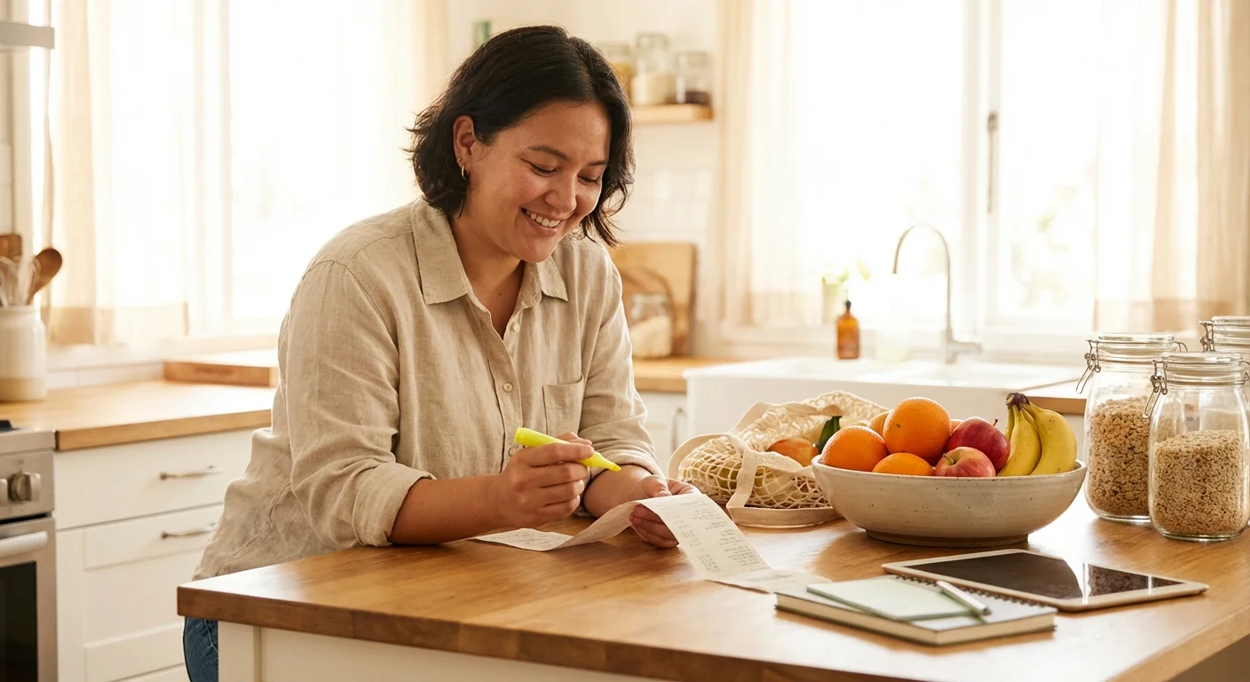 Five 100 dollar bills laid out neatly on a wooden desk next to coffee.