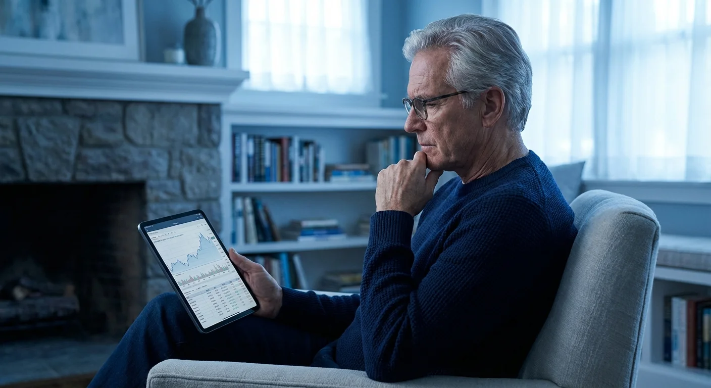 Hands typing on a laptop in a clean, bright home office environment.