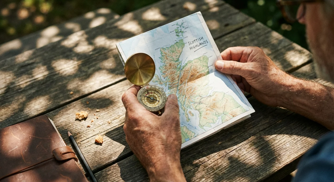 Hands holding a compass and map, symbolizing careful financial navigation.