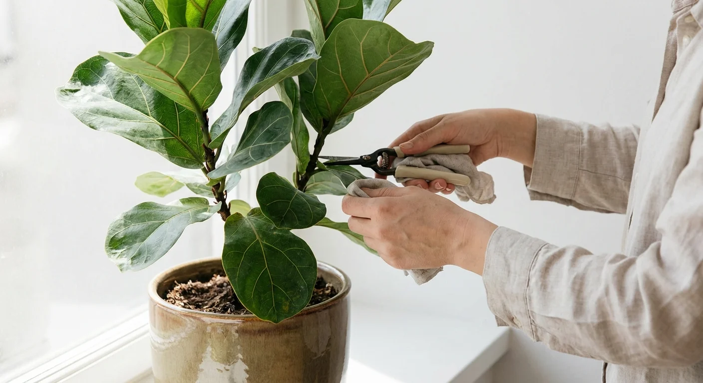Close-up of hands tending to a healthy green plant, symbolizing investment growth.