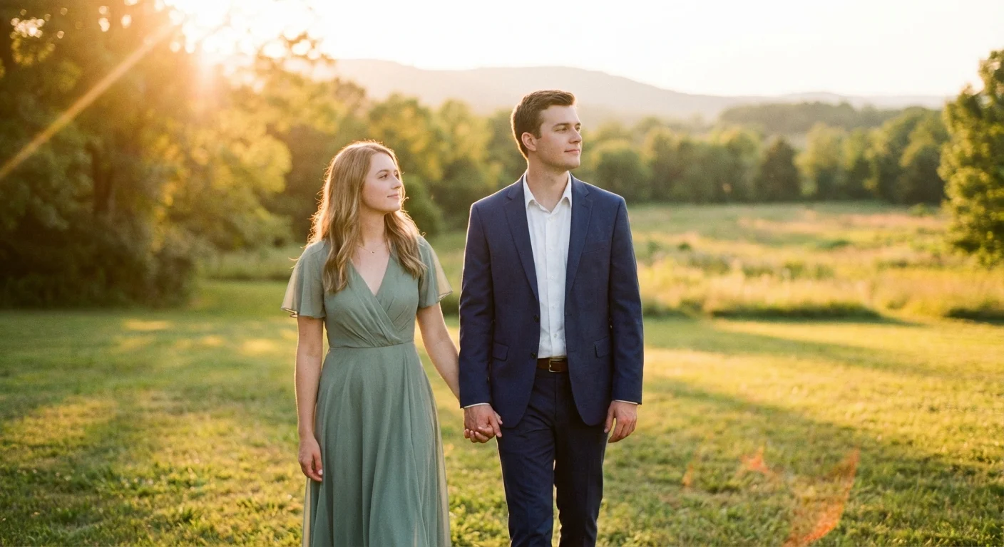 A couple walking through a sunlit park, symbolizing long-term retirement goals.